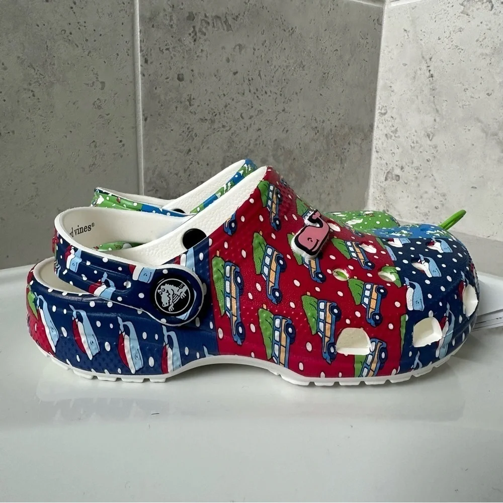 CROCS x Vineyard Vines HOLIDAY PATCHWORK CLOGS Size 13 Little Kid